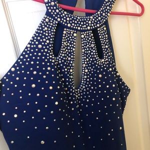 RHINESTONE PROM DRESS